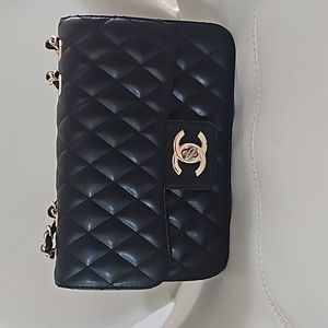 Black Quilted Chanel-Like Handbag